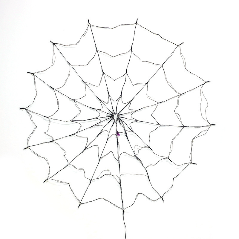 Halloween Spider Web LED Lights Halloween Funny Props Remote Control Atmosphere Decorative Lights